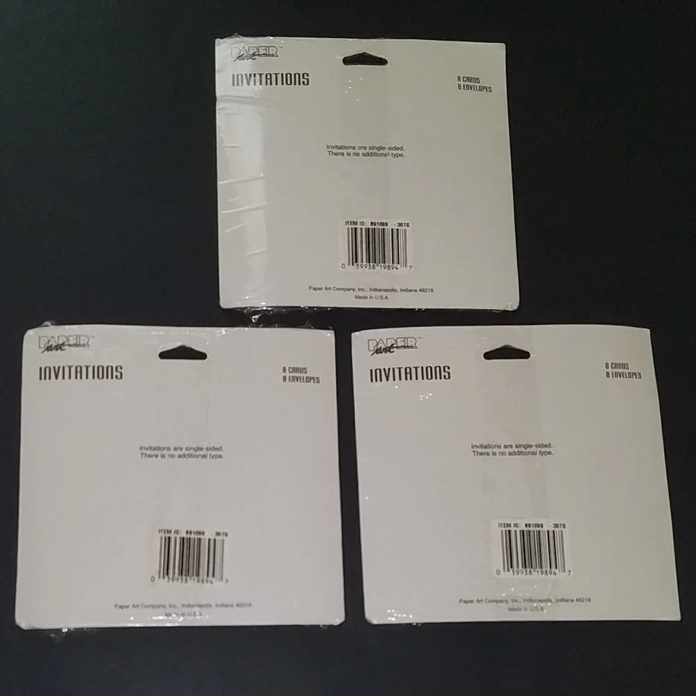 NEW 3 Packs Summer Fun Invitations Lot (8 Cards/Envelopes Per Pk) Sunglasses Sun